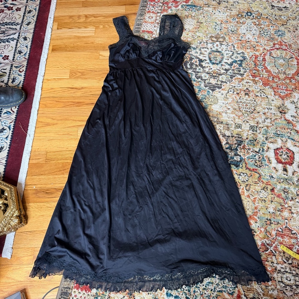 Vintage black slip dress